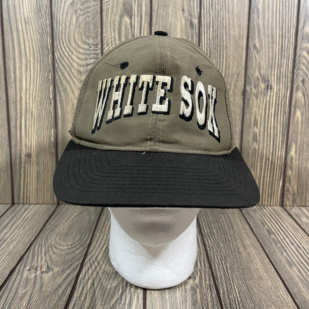 Vintage 1990s Chicago White Sox MLB Drew‎ Pearson Inc Snapback Hat Spell Out